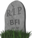 Gravsten med RIP BFI 2009-2020