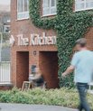 Indgangen til The Kitchen, AU's iværksætterhus i Universitetsbyen og nu ramme for alle universitetets kommercialiseringsaktiviteter