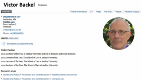Example of a profile for a AU researcher
