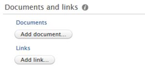 Option to add a document or links