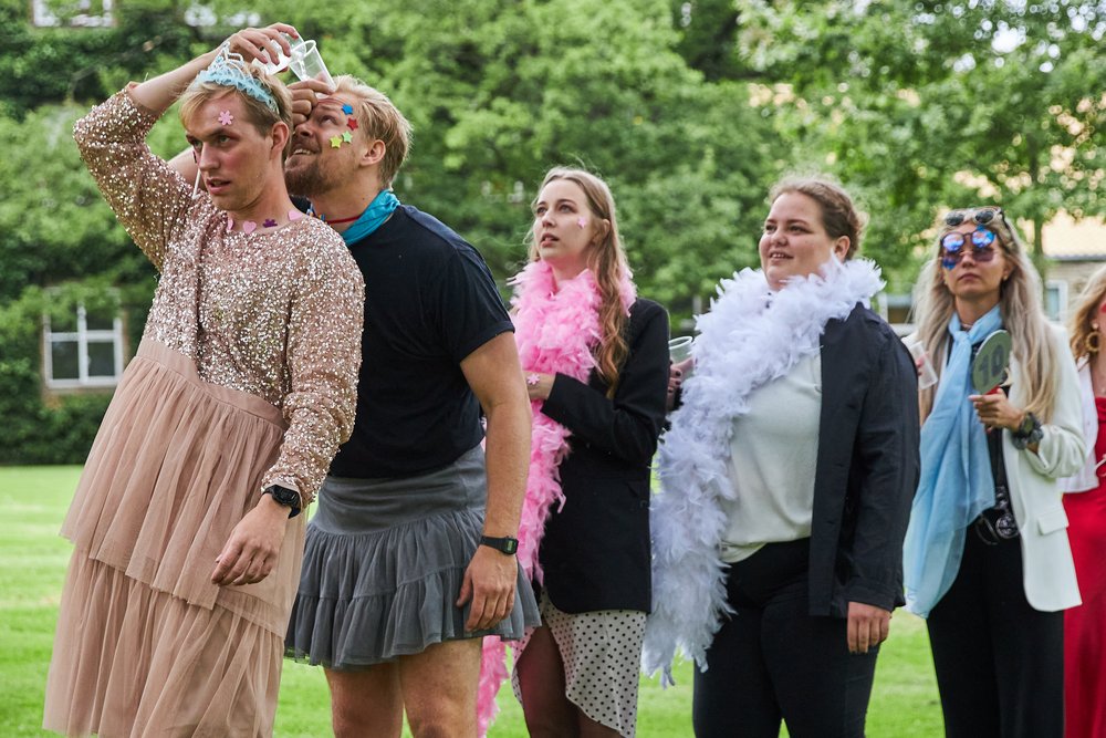 Game and costumes during introduction week at Aarhus University