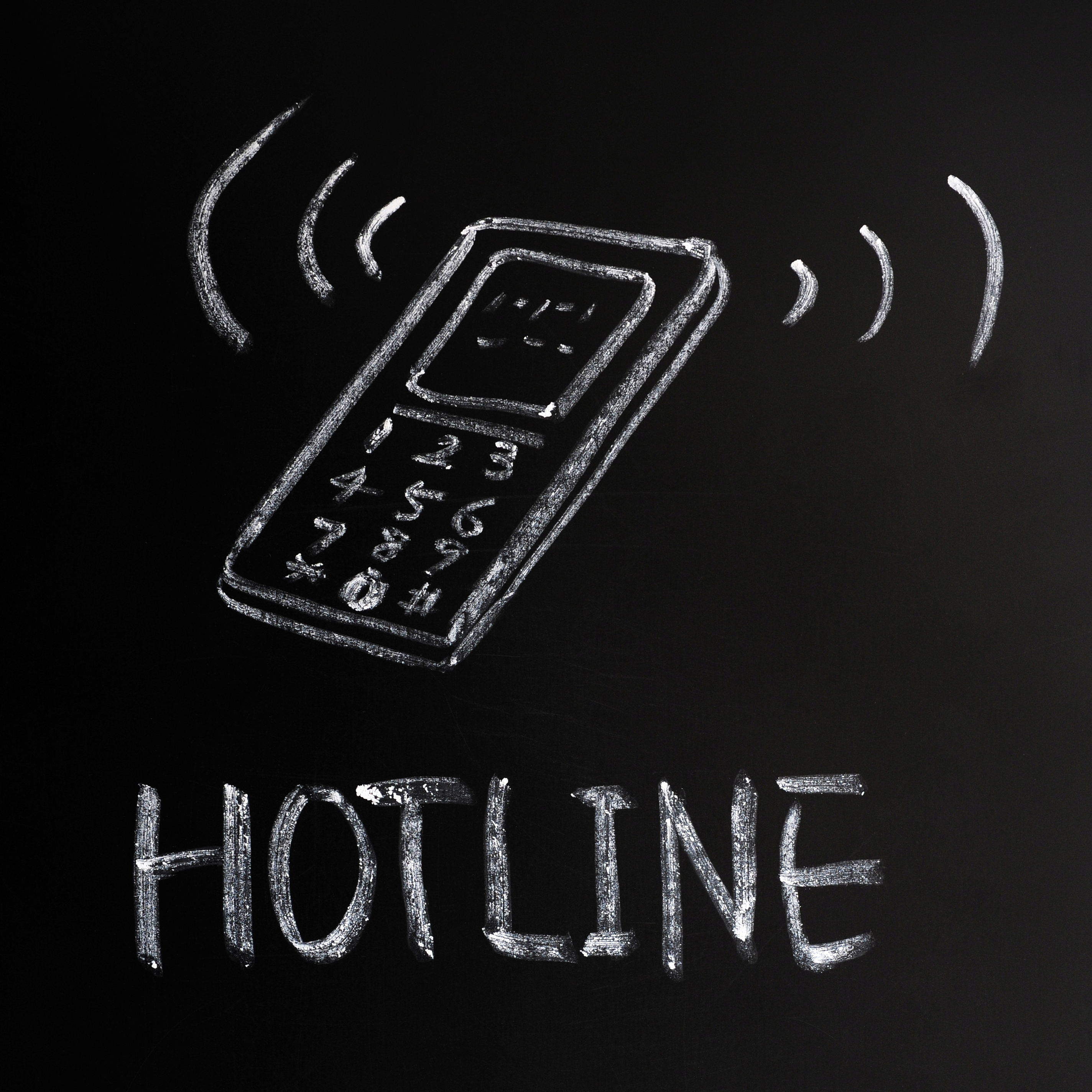 Drawing of phone hotline