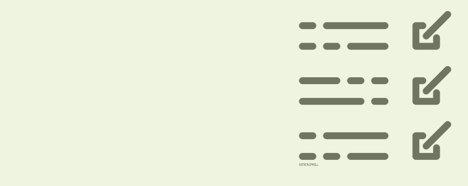 lines showing where text can be with checkmark boxes at the end