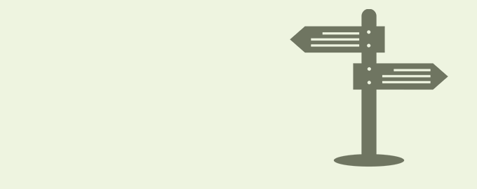 sign that's has two arrows pointing i opposite direction