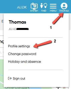 Click ‘Profile settings’ on your employee profile menu.